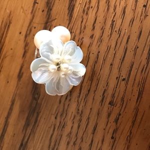 New mother of pearl and peridot ring 925